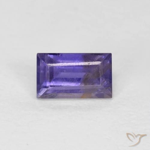0.33ct Naturel Violet moyen iolite, Baquette, VS