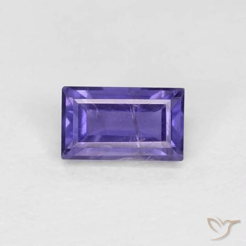 0.30ct Naturel Violet intense iolite, Baquette, VS