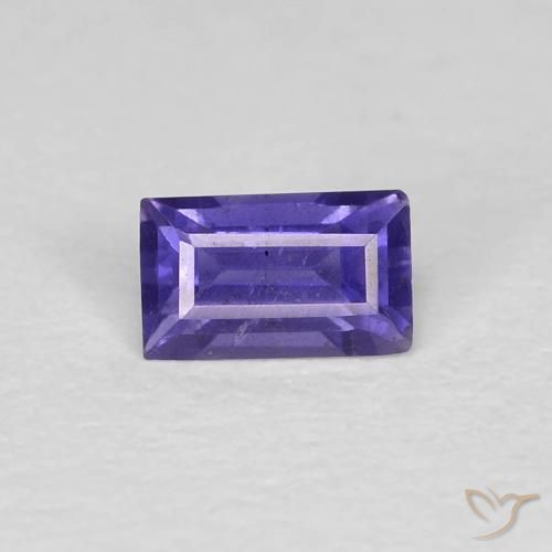 0.27ct Naturel Violet intense iolite, Baquette, VS