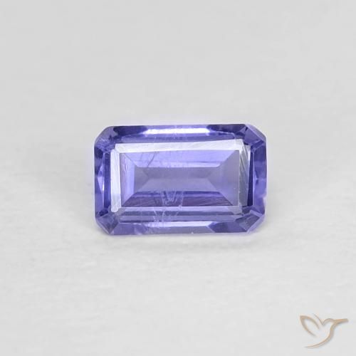 0.27ct Naturel Pourpre bleuté foncé iolite, Taille émeraude, VS