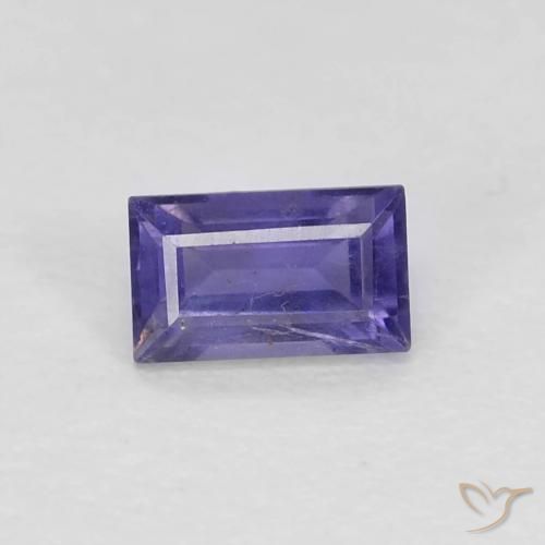 0.31ct Naturel Violet foncé iolite, Baquette, VS-SI