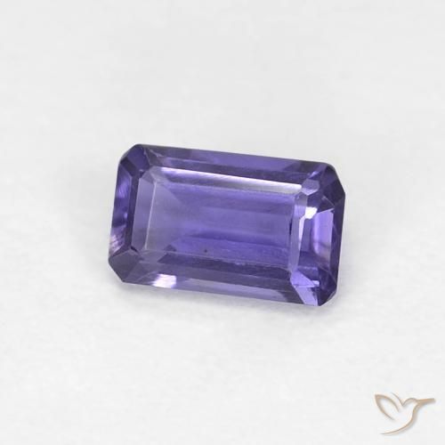 Iolite Violet foncé naturelle Octogone / coupe Émeraude, 0.26 ct, VVS-VS