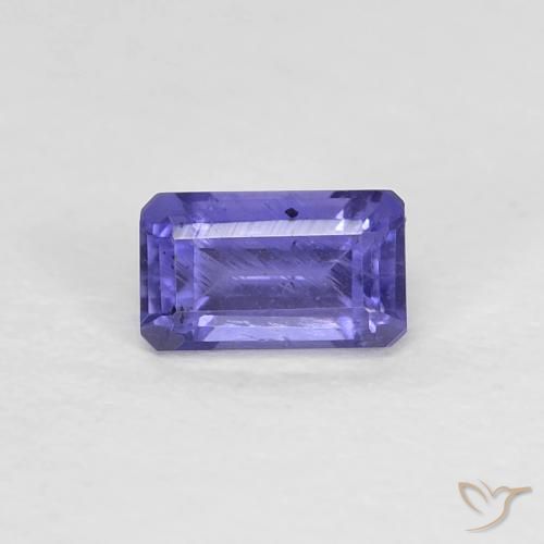 0.30ct Naturel Pourpre bleuté foncé iolite, Taille émeraude, VS