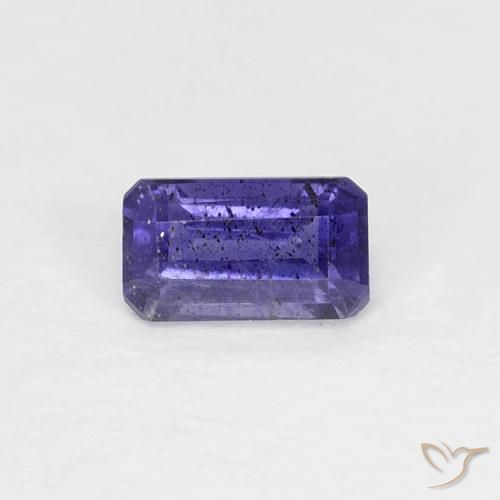 Iolite Pourpre bleuté foncé naturelle Taille émeraude, 0.29 ct, VS-SI