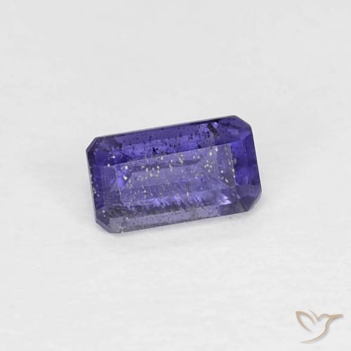 Iolite Pourpre bleuté foncé naturelle Taille émeraude, 0.29 ct, VS-SI