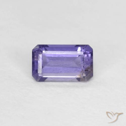 0.27ct Naturel Pourpre bleuté foncé iolite, Taille émeraude, VS