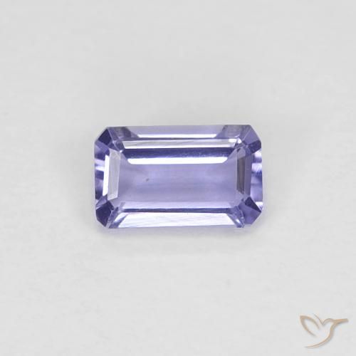 0.21ct Naturel Medium Light-Violet iolite, Taille émeraude, VVS-VS