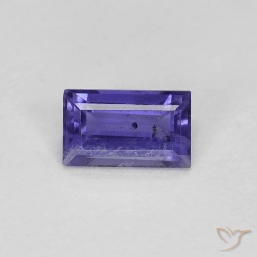 iolite Pourpre bleuté foncé naturelle Baquette, 0.26 ct, VS-SI