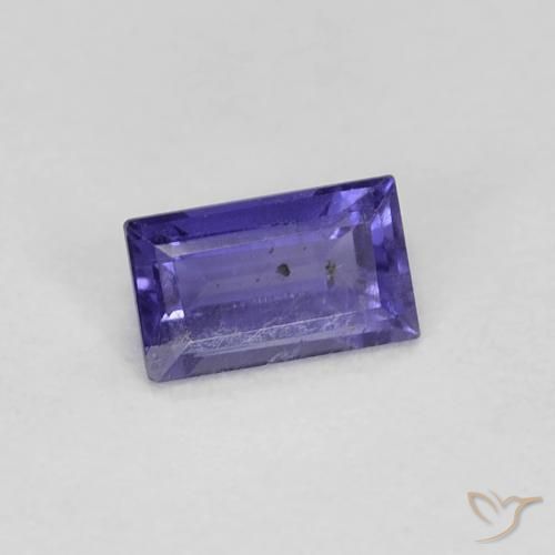 iolite Pourpre bleuté foncé naturelle Baquette, 0.26 ct, VS-SI