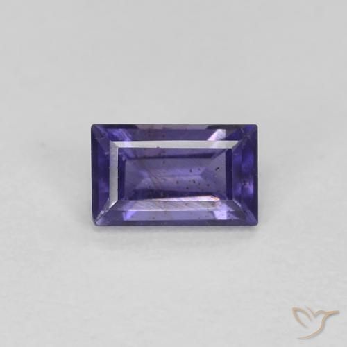0.28ct Naturel Pourpre bleuté foncé iolite, Baquette, VS-SI