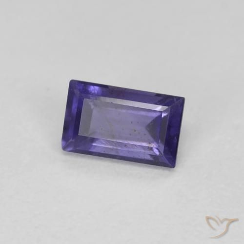 Iolite Pourpre bleuté foncé naturelle Baquette, 0.28 ct, VS-SI