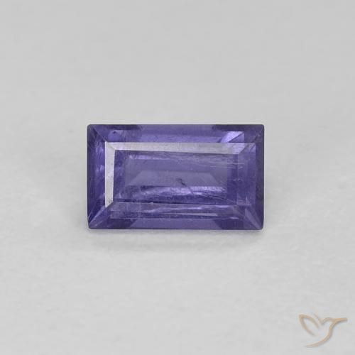iolite Pourpre bleuté foncé naturelle Baquette, 0.32 ct, VS-SI