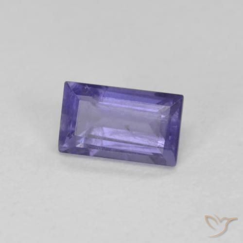 iolite Pourpre bleuté foncé naturelle Baquette, 0.32 ct, VS-SI