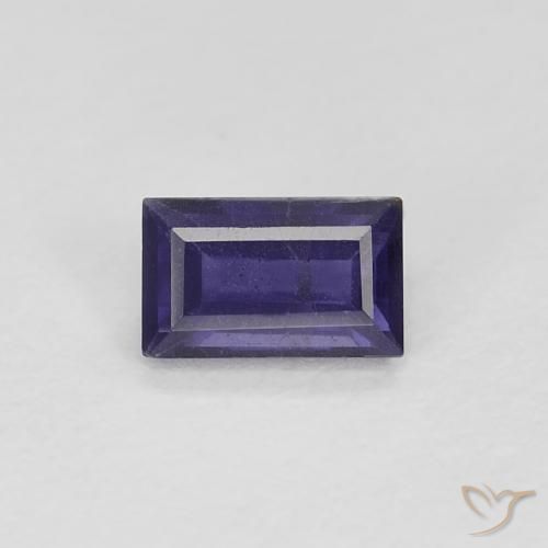 0.26ct Naturel Violet foncé iolite, Baquette, VS