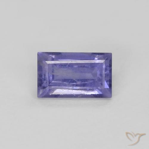 0.33ct Naturel Violet foncé iolite, Baquette, VS