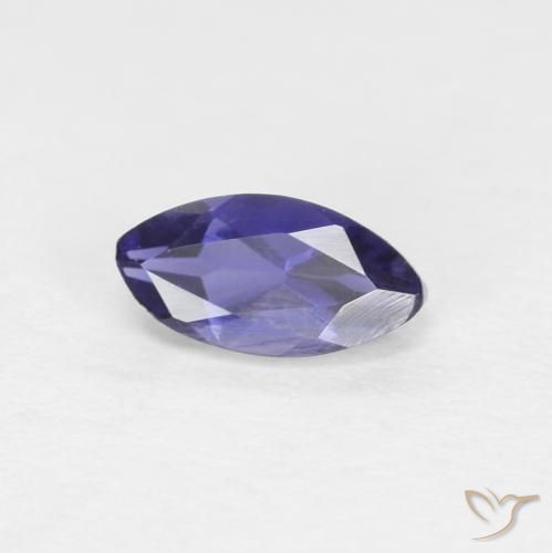 iolite Pourpre bleuté foncé naturelle Marquise, 0.24 ct, VVS-VS