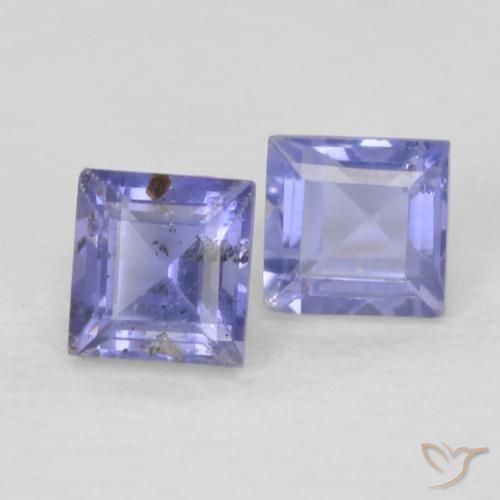 Shop natural 0.20ct Bleu argenté Iolite gems, Carré, from Madagascar at GemSelect. In stock, global shipping!