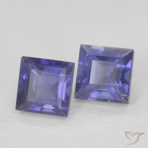 Shop natural 0.22ct Pourpre bleuté foncé Iolite gems, Carré, from Madagascar at GemSelect. In stock, global shipping!