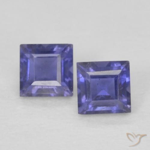 Shop natural 0.19ct Pourpre bleuté foncé Iolite gems, Carré, from Madagascar at GemSelect. In stock, global shipping!