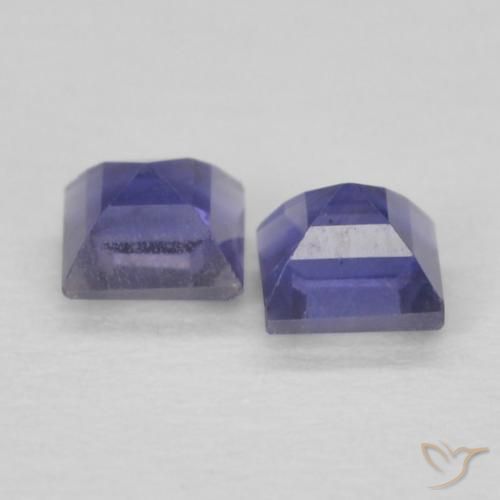Shop natural 0.19ct Pourpre bleuté foncé Iolite gems, Carré, from Madagascar at GemSelect. In stock, global shipping!