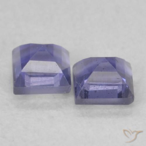 Shop natural 0.22ct Pourpre bleuté foncé Iolite gems, Carré, from Madagascar at GemSelect. In stock, global shipping!