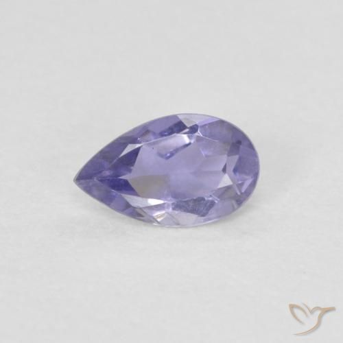 0.15ct Naturel Violet Rosâtre iolite, En forme de poire, VVS