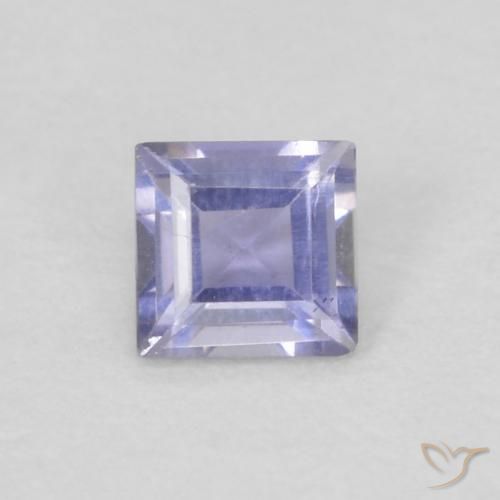 0.12ct Naturel Medium Light-Violet iolite, Carré, VVS