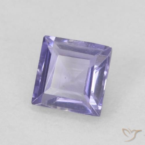 Iolite Medium Light-Violet naturelle Carré, 0.17 ct, VVS