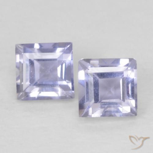 0.22ctw Naturel Bleu ciel léger iolite, Carré, VS