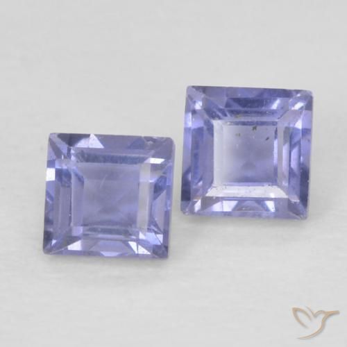 Shop natural 0.20ct Bleu argenté Iolite gems, Carré, from Madagascar at GemSelect. In stock, global shipping!