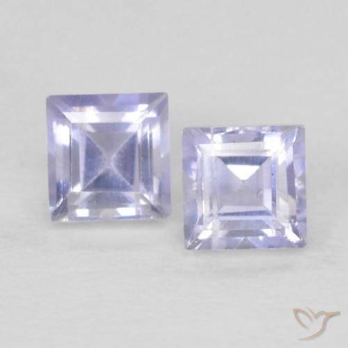 0.22ctw Naturel Bleu violacé léger iolite, Carré, VS