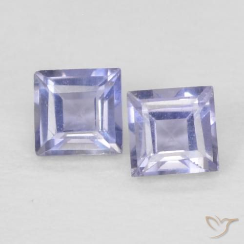 0.17ctw Naturel Bleu violacé léger iolite, Carré, VS