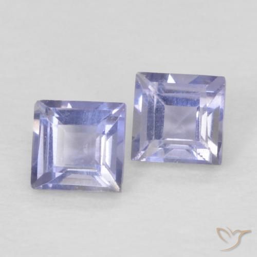 Shop natural 0.17ct Bleu violacé léger Iolite gems, Carré, from Madagascar at GemSelect. In stock, global shipping!