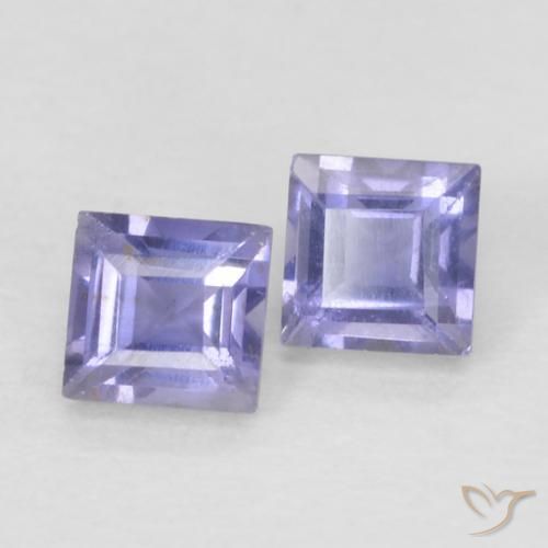 Shop natural 0.19ct Bleu argenté Iolite gems, Carré, from Madagascar at GemSelect. In stock, global shipping!