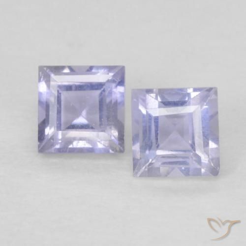 0.20ctw Naturel Bleu violacé léger iolite, Carré, VS
