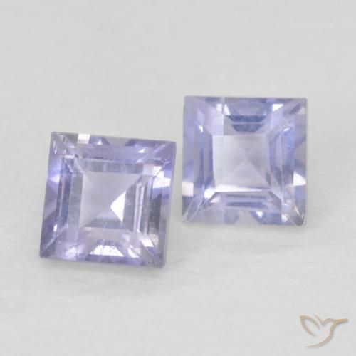 Shop natural 0.20ct Bleu violacé léger Iolite gems, Carré, from Madagascar at GemSelect. In stock, global shipping!