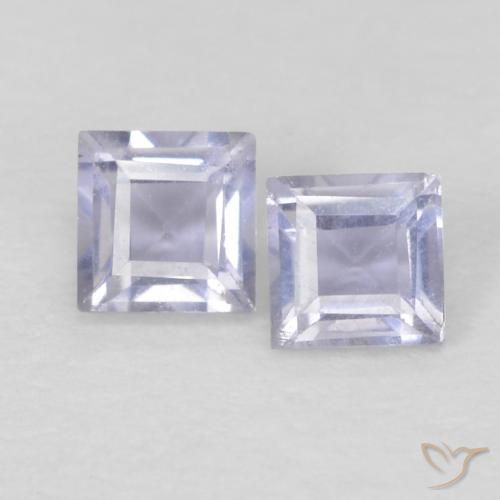 0.18ctw Naturel Bleu ciel léger iolite, Carré, VS