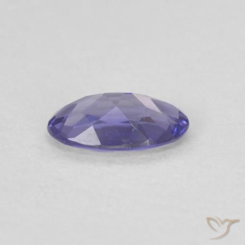 Iolite Pourpre bleuté foncé naturelle ovale, 0.14 ct, VVS