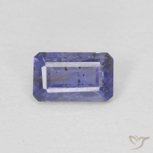 0.24ct Naturel Violet moyen iolite, Taille émeraude, VS-SI