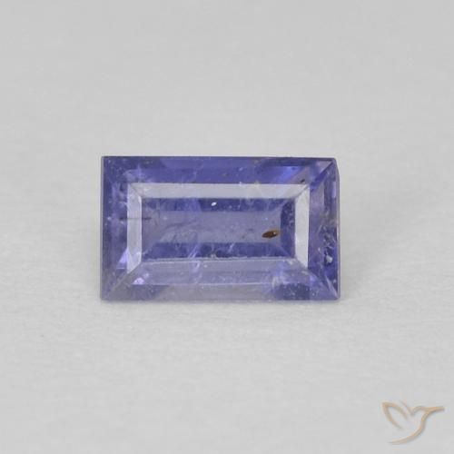 0.30ct Naturel Violet moyen Iolite, Baquette, VS-SI