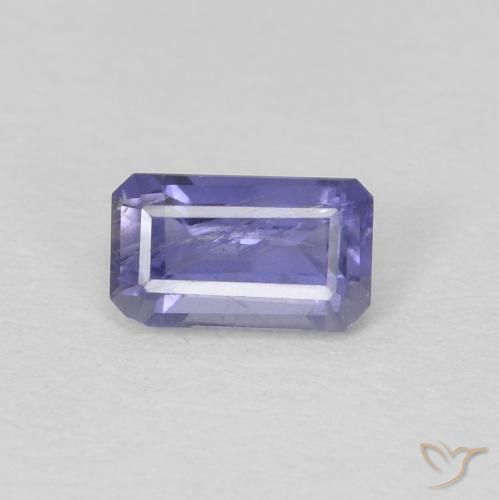 0.27ct Naturel Violet bleuâtre iolite, Taille émeraude, VS-SI