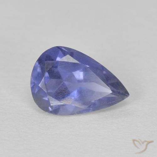 Iolite Violet royal naturelle En forme de poire, 0.35 ct, VS