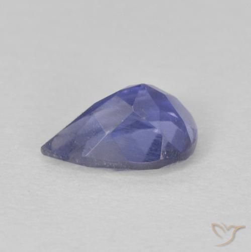 Iolite Violet royal naturelle En forme de poire, 0.35 ct, VS