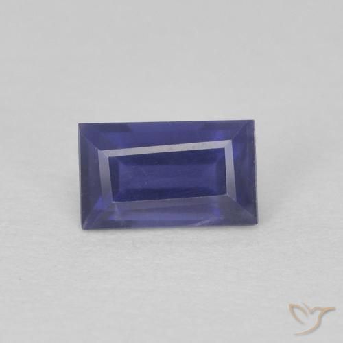 0.29ct Naturel Bleu foncé Iolite, Baquette, VS