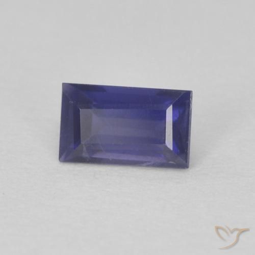 Iolite Bleu foncé naturelle Baquette, 0.29 ct, VS