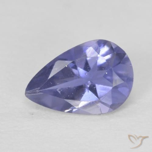 0.33ct Naturel Bleu argenté Iolite, En forme de poire, VS