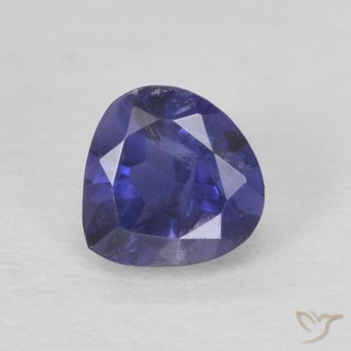 0.28ct Naturel Bleu foncé iolite, En forme de poire, VS