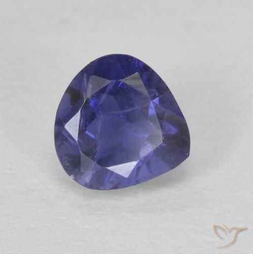 Iolite Bleu foncé naturelle En forme de poire, 0.28 ct, VS