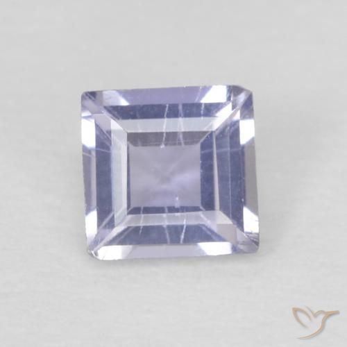 0.12ct Naturel Bleu argenté iolite, Carré, VS