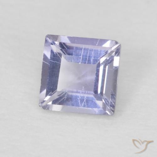 Iolite Bleu argenté naturelle Carré, 0.12 ct, VS